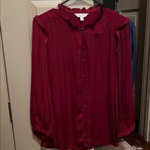 LC Lauren Conrad Deep Red Blouse